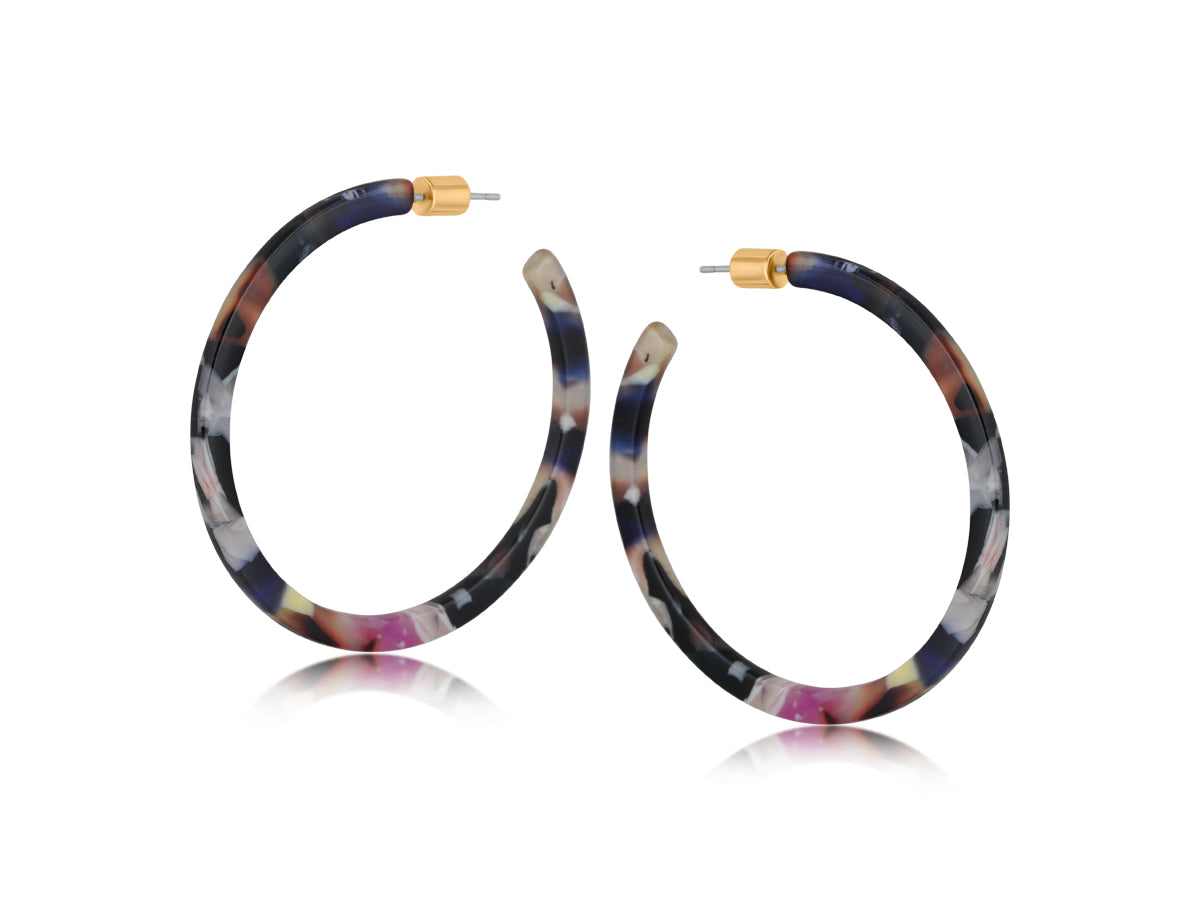 Camille Resin Statement Hoop Earrings