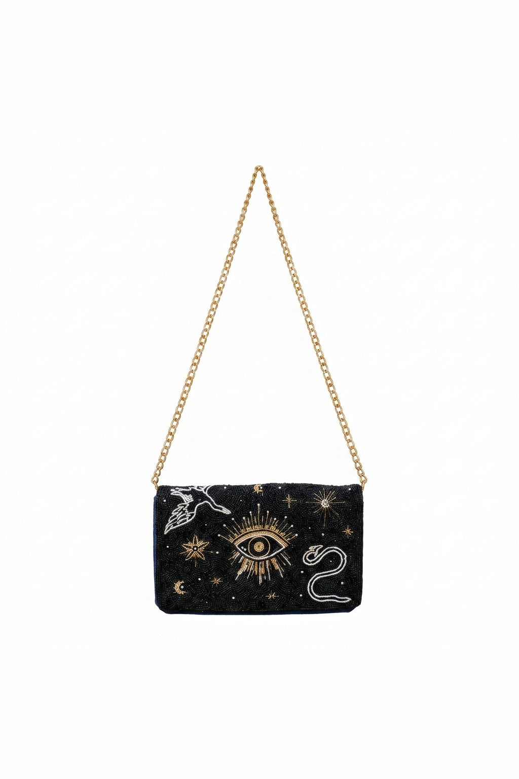 Cosmos Navy Embellished Bag