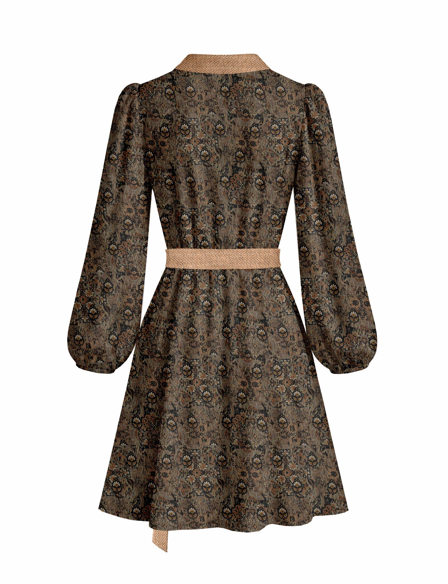 One Of A Kind Recyled Wrap Mini Dress #S12