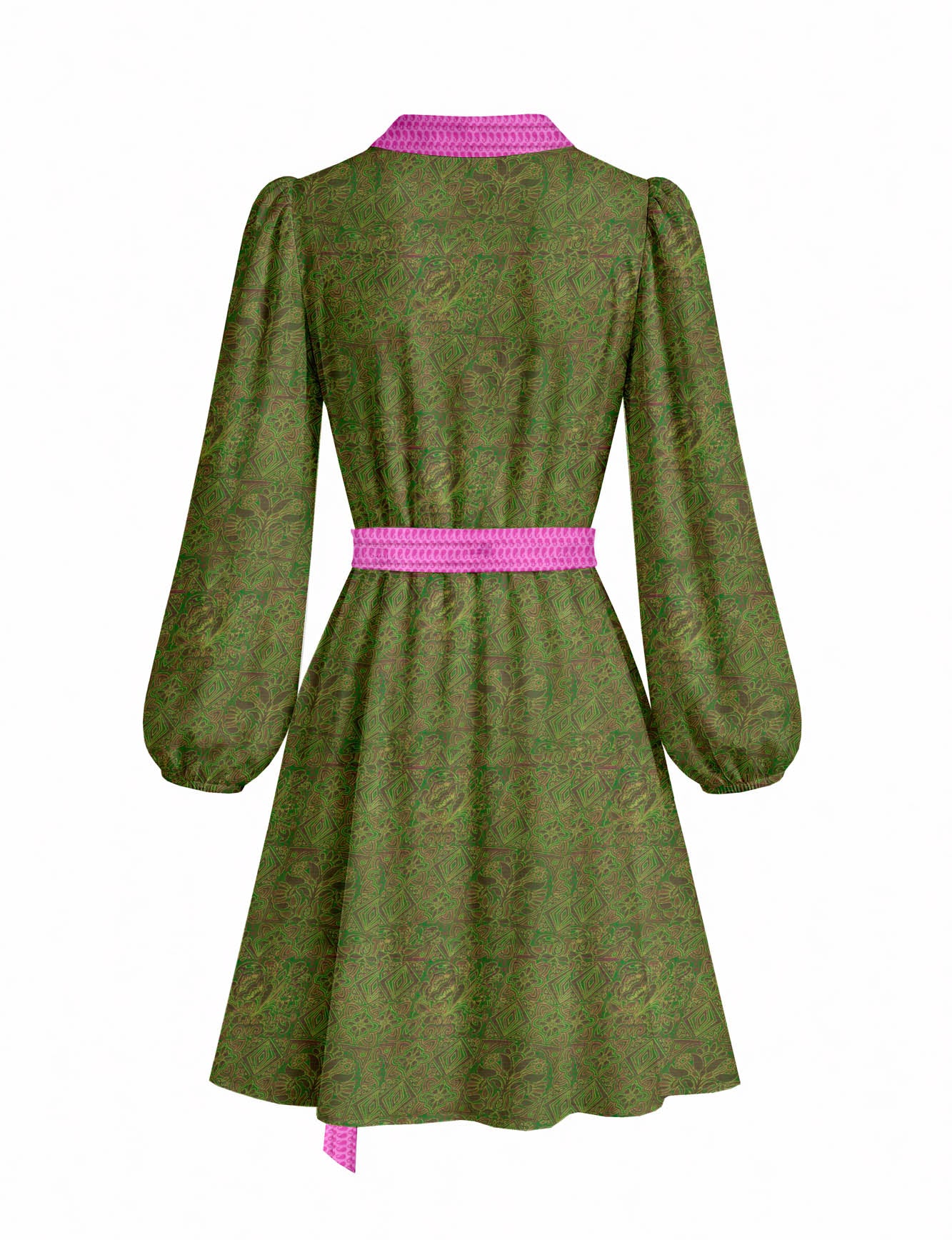 One Of A Kind Recyled Wrap Mini Dress #S18