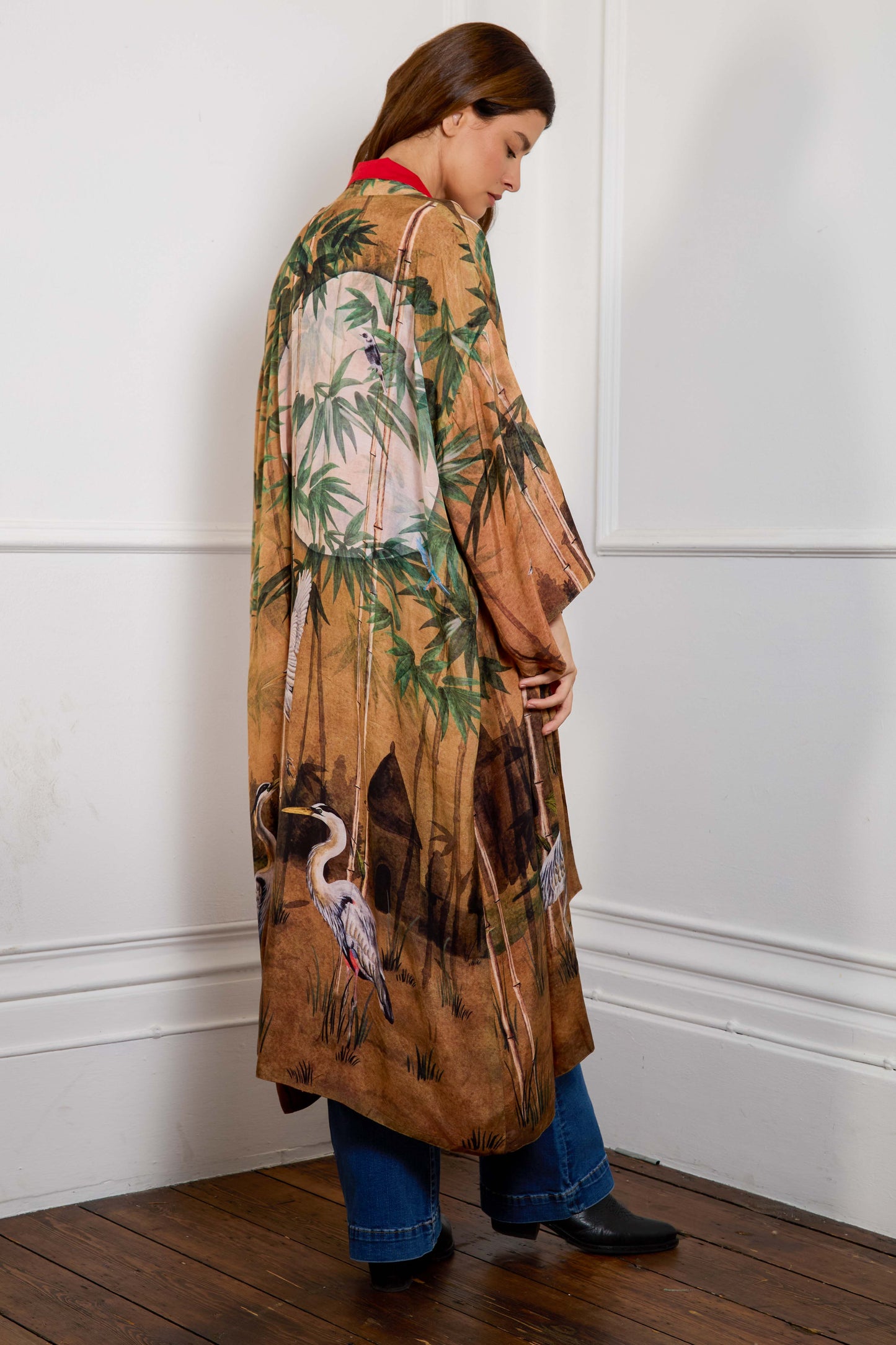 Escape to the Chateau Bamboo Folly Reversible Print Kimono