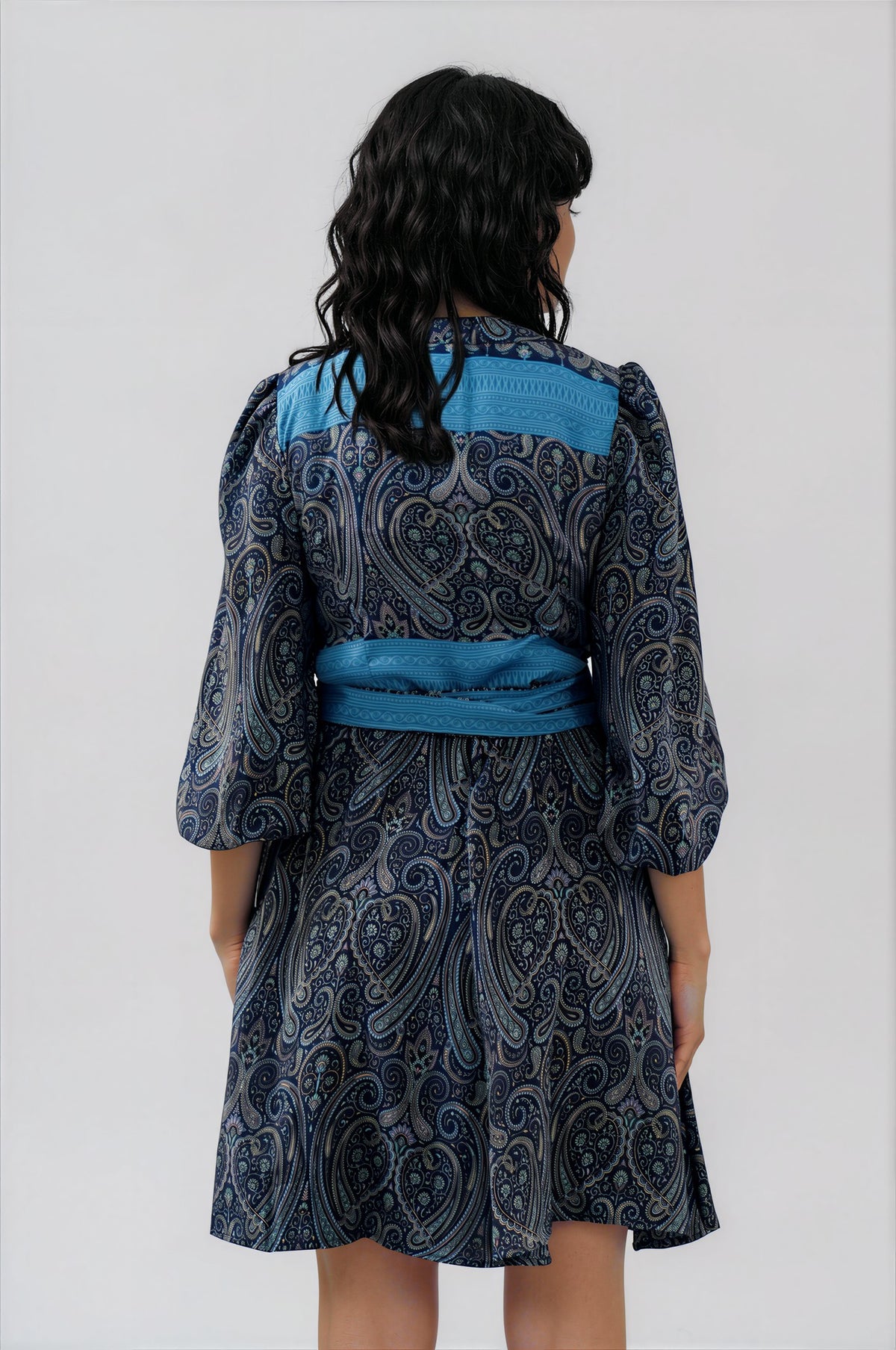 One Of A Kind Recyled Wrap Mini Dress #S30