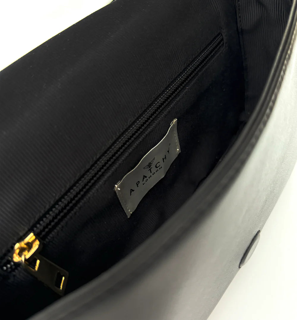 The Mimi Midi Black Leather Bag