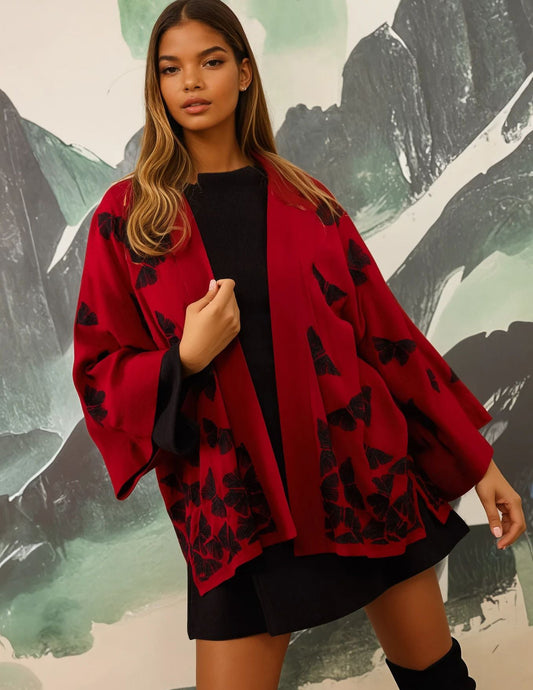 Burgundy Kimono