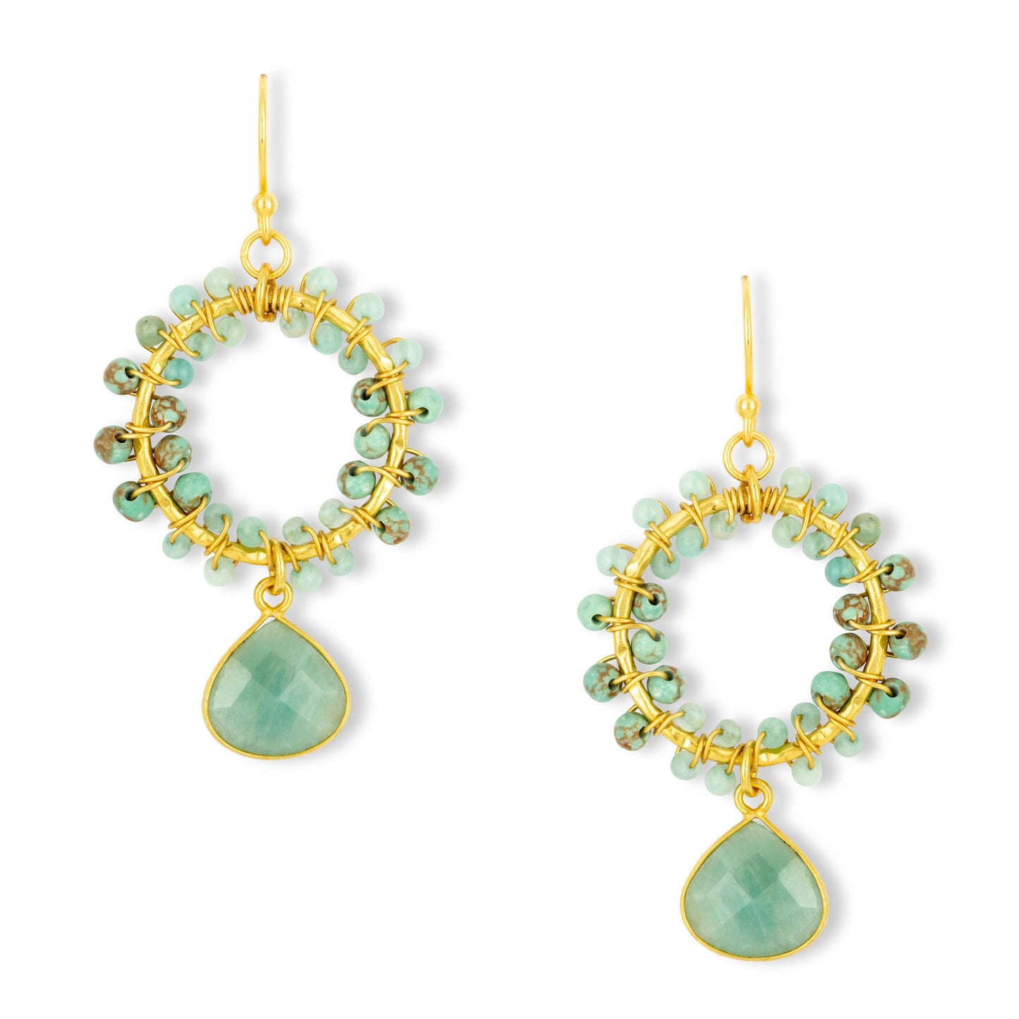 Talia Beaded Earrings Amazonite