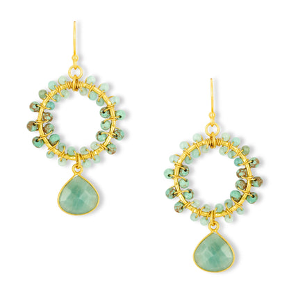 Talia Beaded Earrings Amazonite