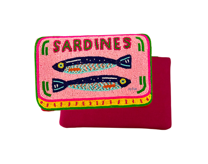 Beaded Sardines Clutch Crossbody Bag Lily Posh 