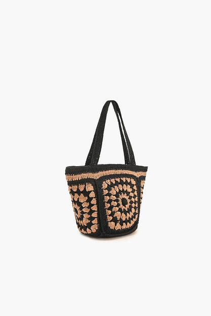 Vintage Squares Crochet Mini Tote