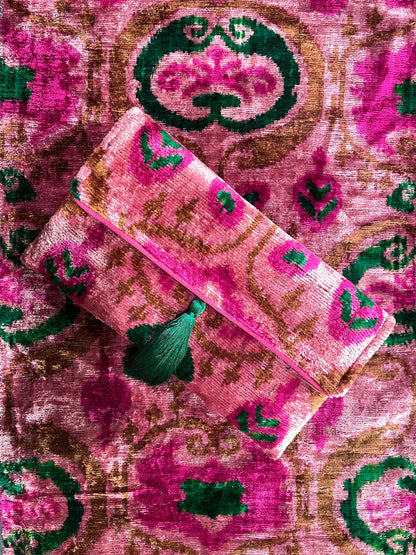 Ikat Clutch Bag La Spezia: With gold chain
