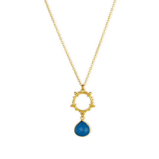 Allegra Necklace Blue Jade
