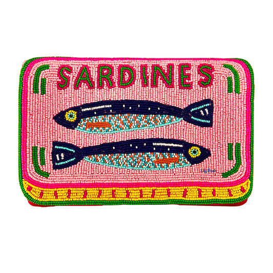 Beaded Sardines Clutch Crossbody Bag Lily Posh 