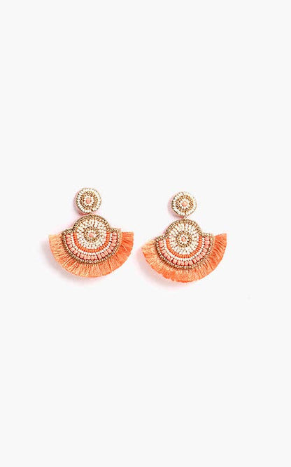 Peach Parfait Embellished Earrings