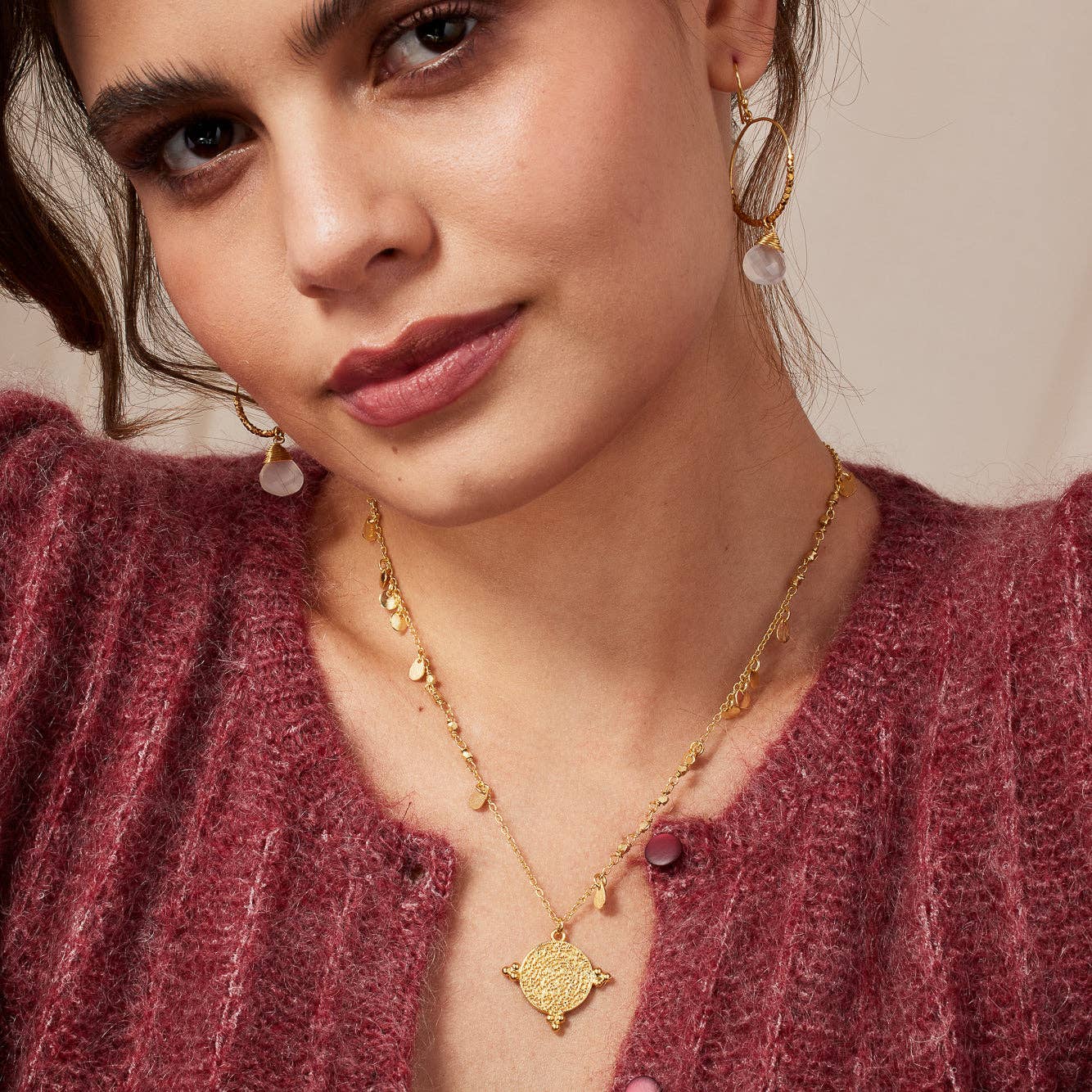 Santorini Short Gold Necklace