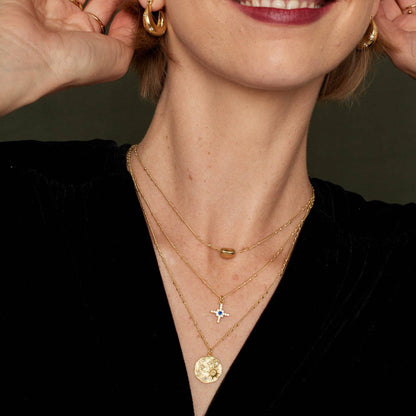 Celeste Layered Star Charm Necklace