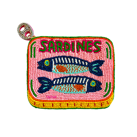 Beaded Sardines Coin Purse Lily Posh, Seed Bead Coin Pouch