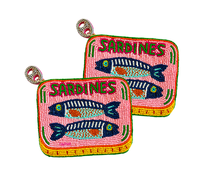 Beaded Sardines Coin Purse Lily Posh, Seed Bead Coin Pouch
