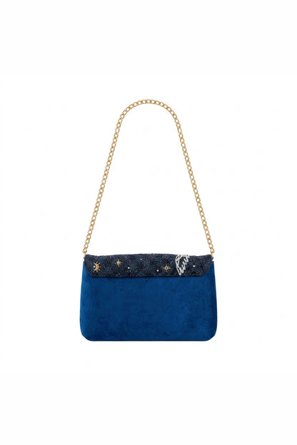 Cosmos Navy Embellished Bag