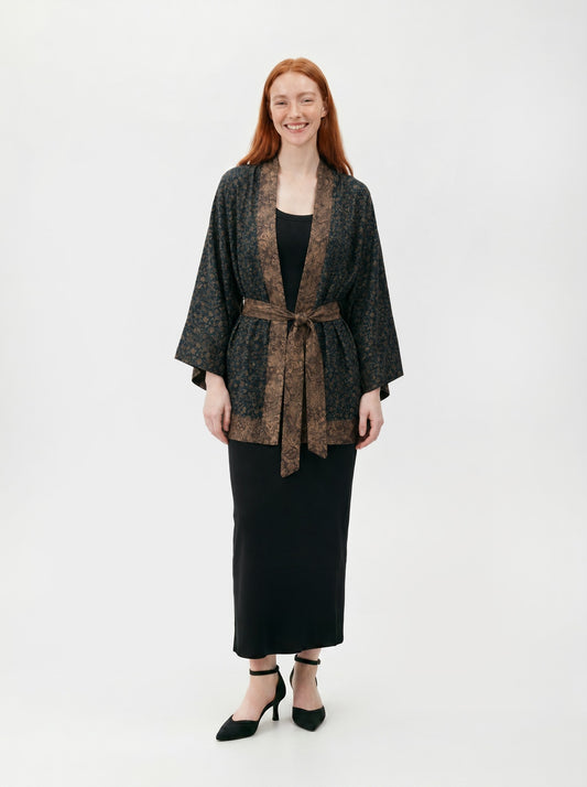 One Of A Kind Recyled Sari Kimono #108