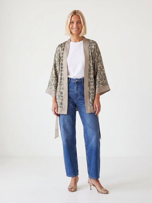 One Of A Kind Recyled Sari Kimono #10