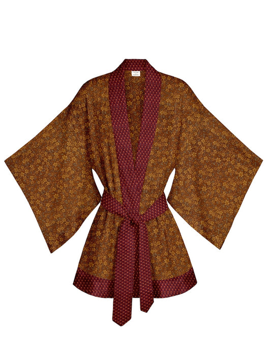 One Of A Kind Recyled Sari Kimono #115