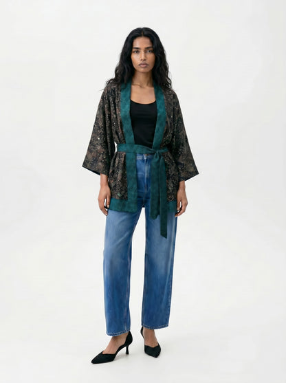 One Of A Kind Recyled Sari Kimono #121