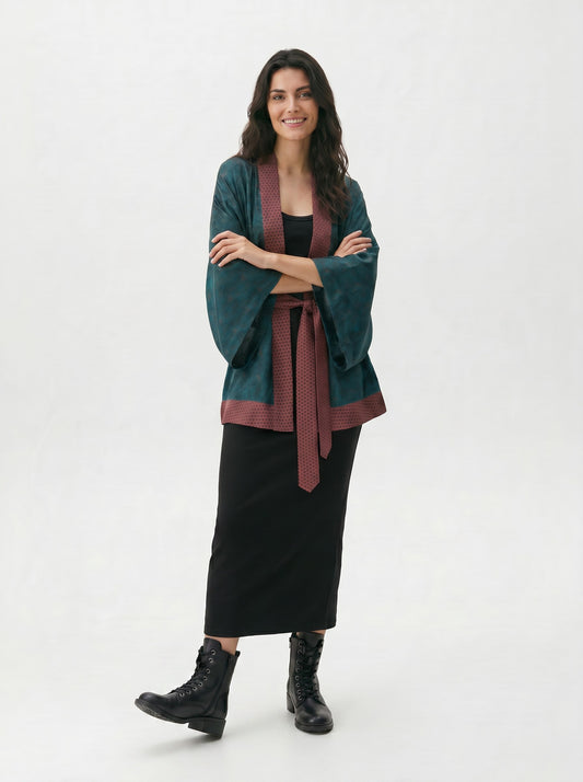 One Of A Kind Recyled Sari Kimono #123
