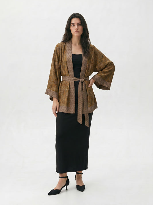 One Of A Kind Recyled Sari Kimono #126