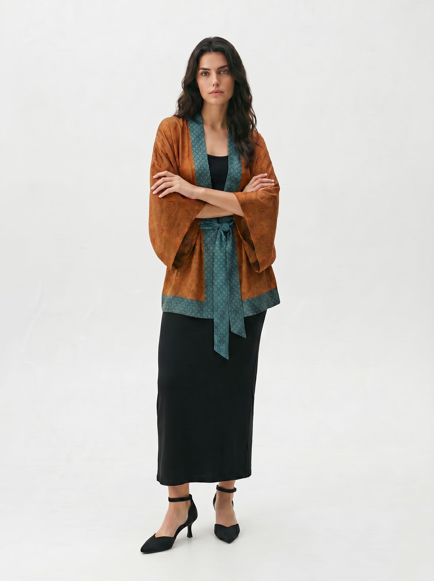 One Of A Kind Recyled Sari Kimono #128