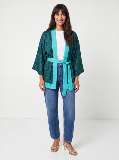 One Of A Kind Recyled Sari Kimono #13