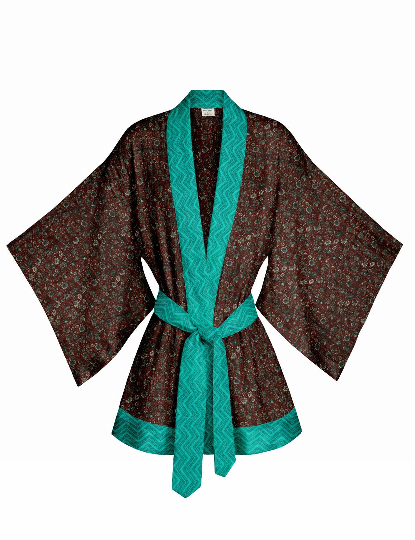 One Of A Kind Recyled Sari Kimono #18