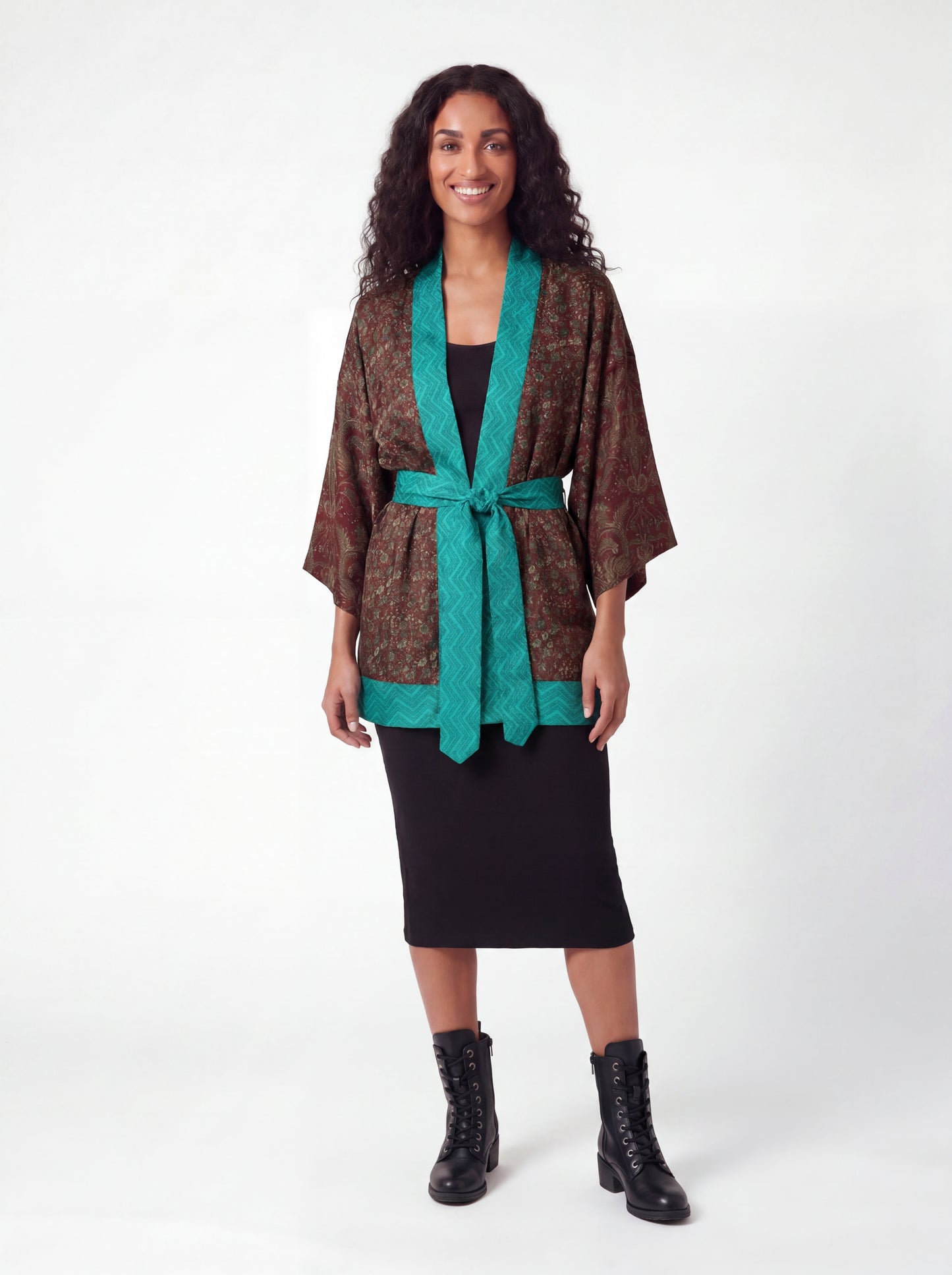 One Of A Kind Recyled Sari Kimono #18
