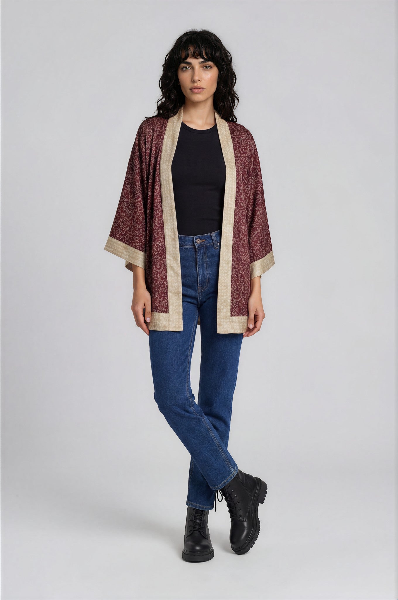 One Of A Kind Recycled Sari Kimono #19