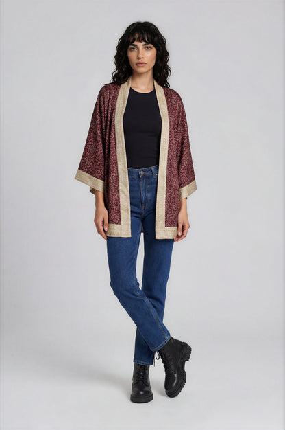 One Of A Kind Recycled Sari Kimono #19