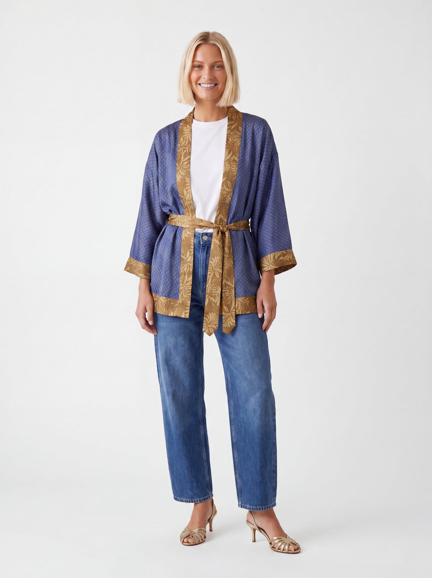 One Of A Kind Recyled Sari Kimono #21