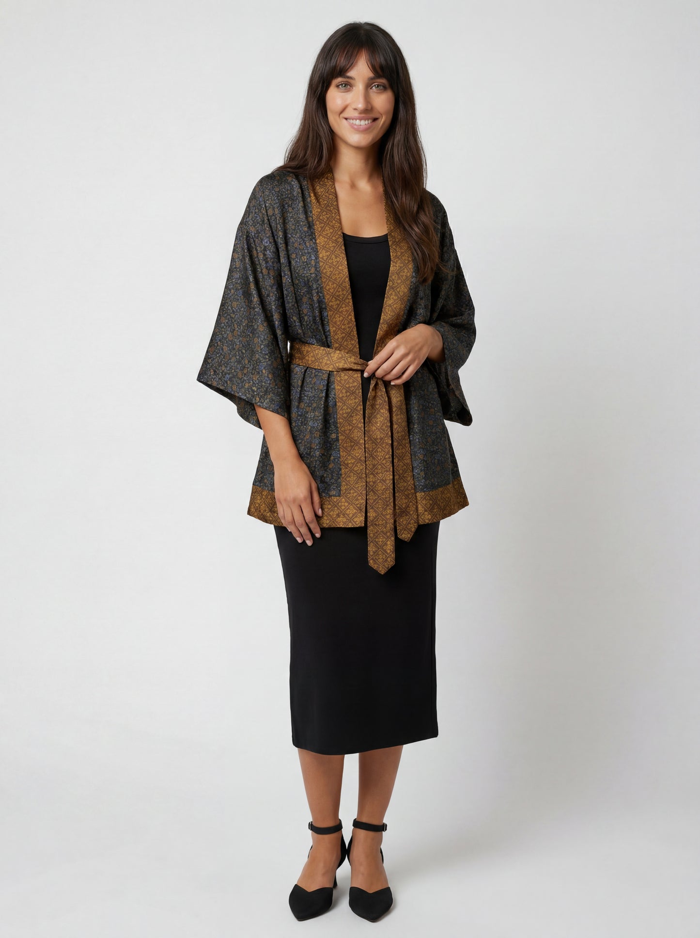 One Of A Kind Recyled Sari Kimono #22