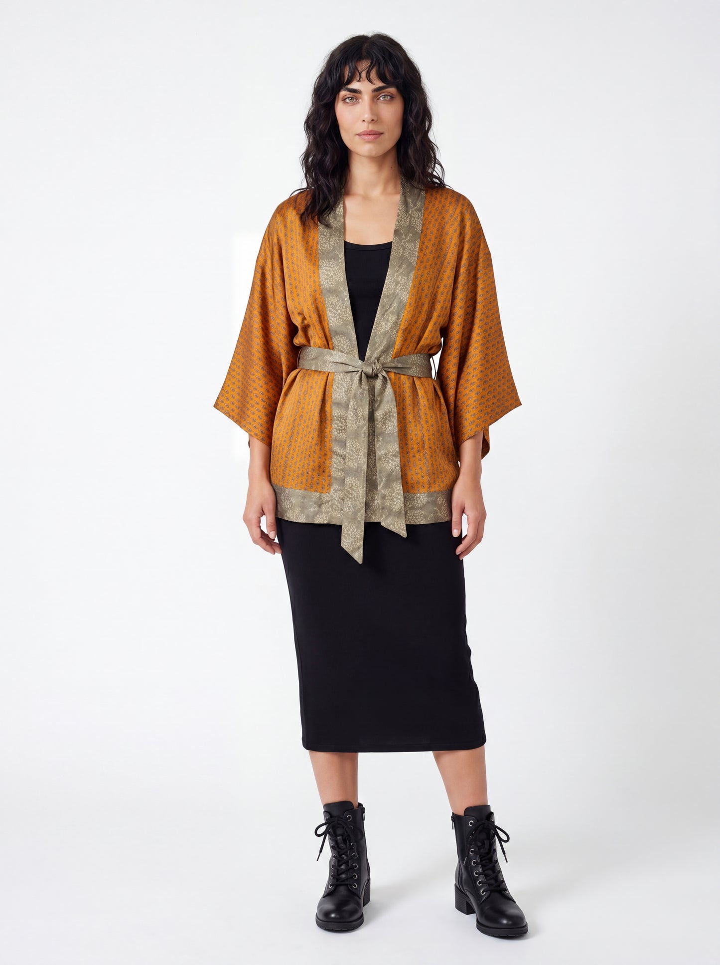 One Of A Kind Recycled Sari Kimono #28