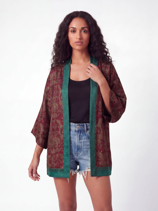 One Of A Kind Recyled Sari Kimono #43