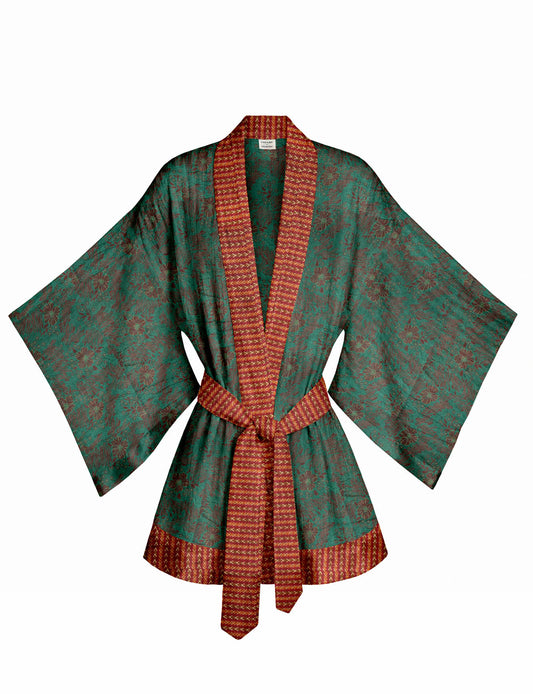 One Of A Kind Recyled Sari Kimono #47