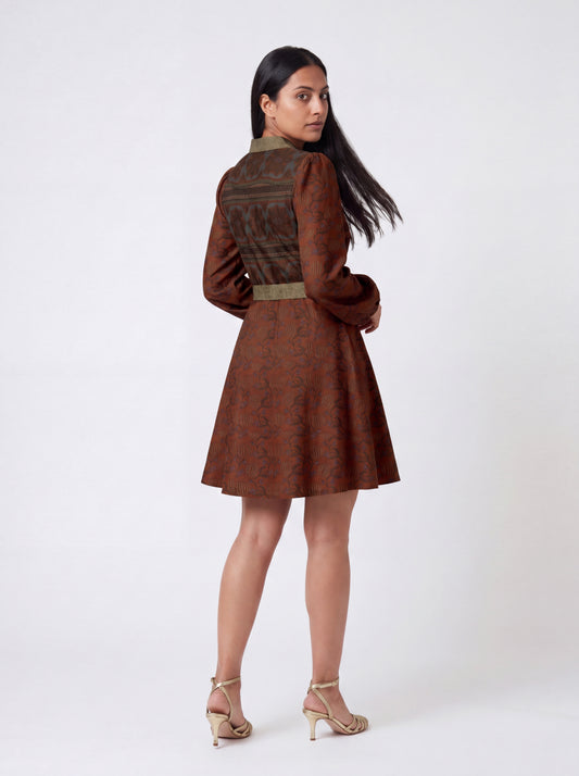 One Of A Kind Recyled Wrap Mini Dress #L10
