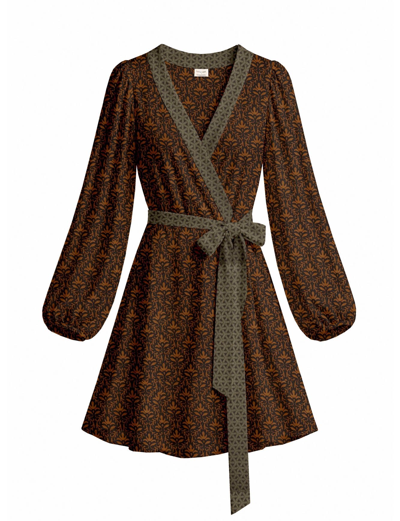 One Of A Kind Recyled Wrap Mini Dress #L18