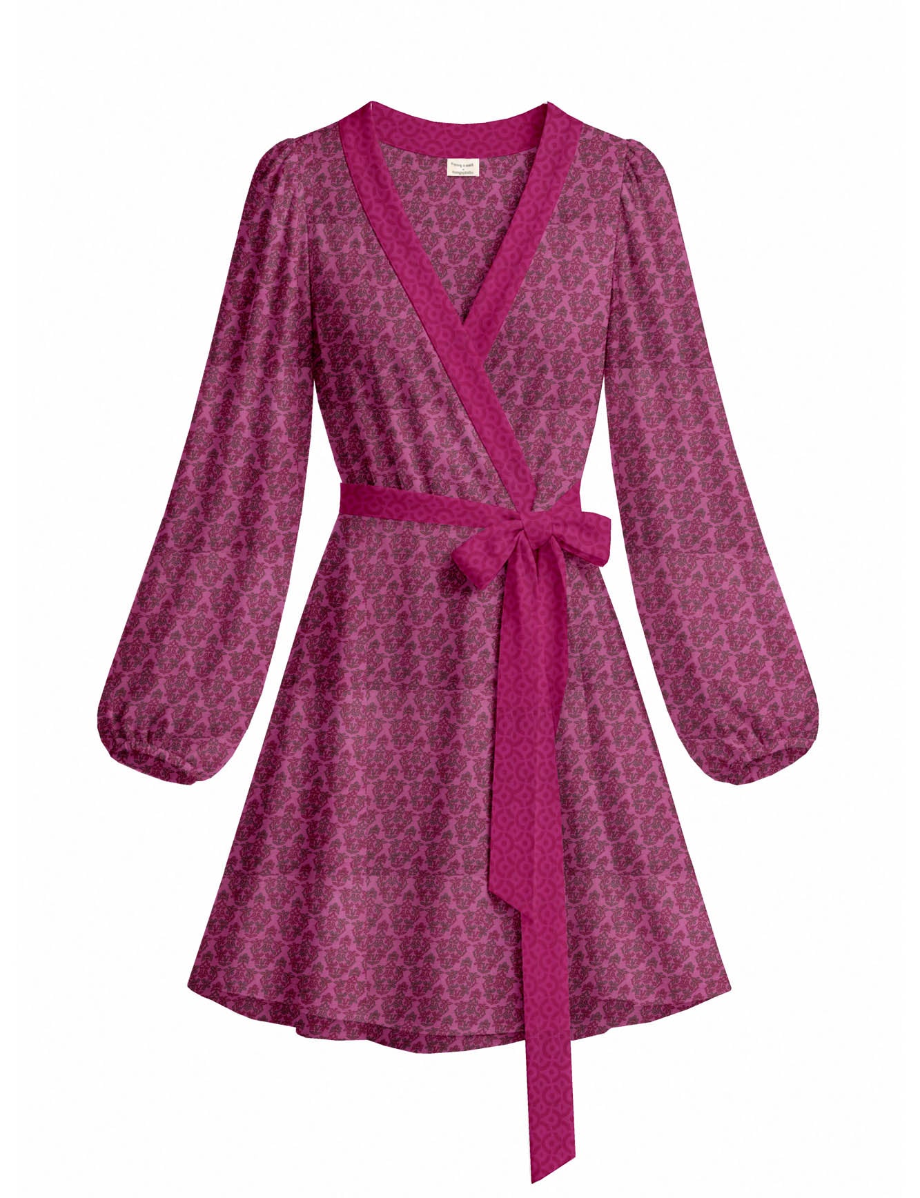 One Of A Kind Recyled Wrap Mini Dress #L20