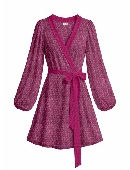 One Of A Kind Recyled Wrap Mini Dress #L20
