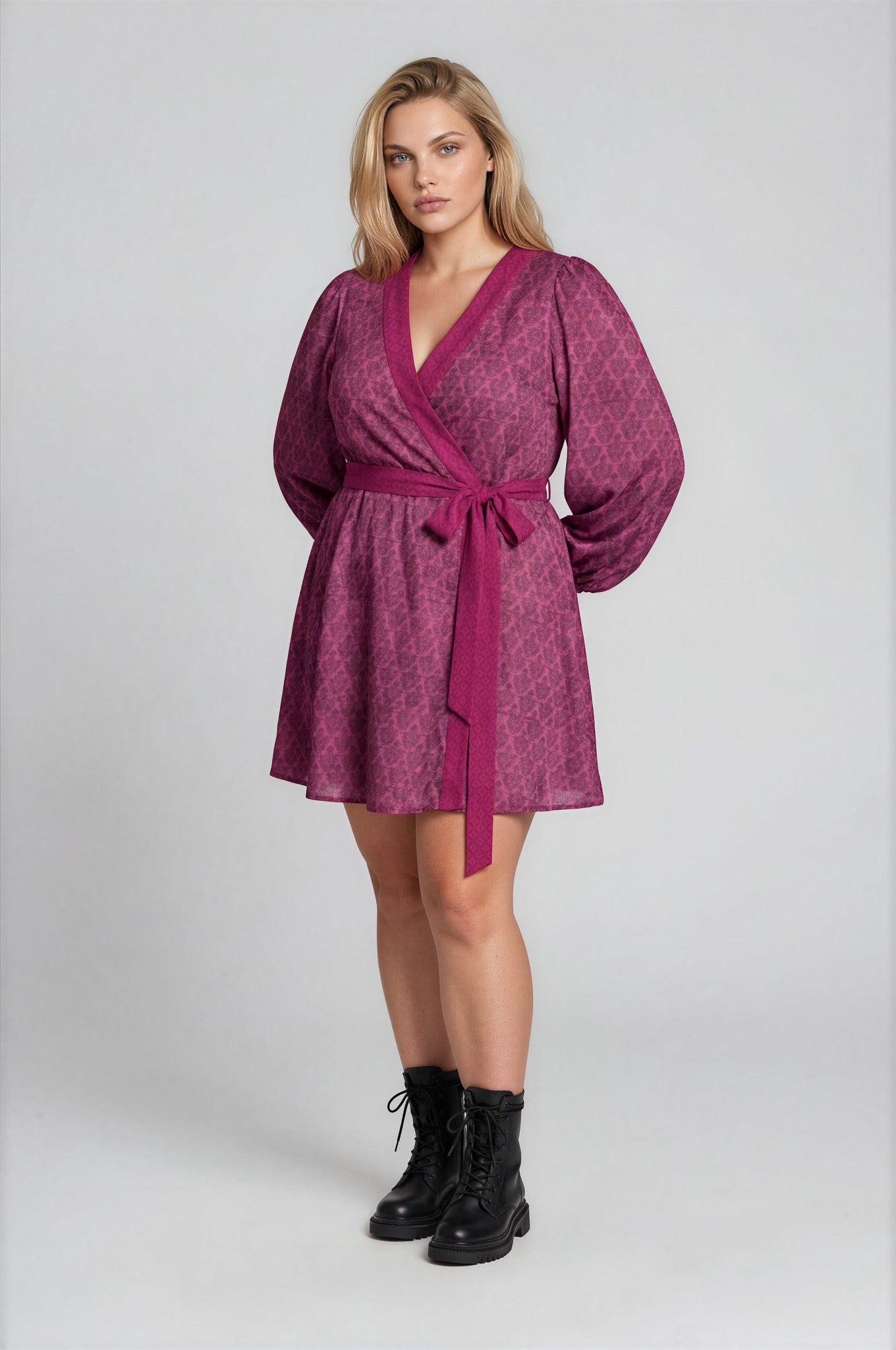 One Of A Kind Recyled Wrap Mini Dress #L20