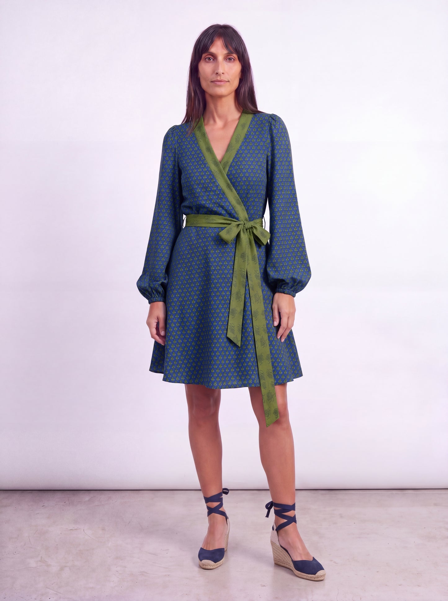 One Of A Kind Recyled Wrap Mini Dress #M1