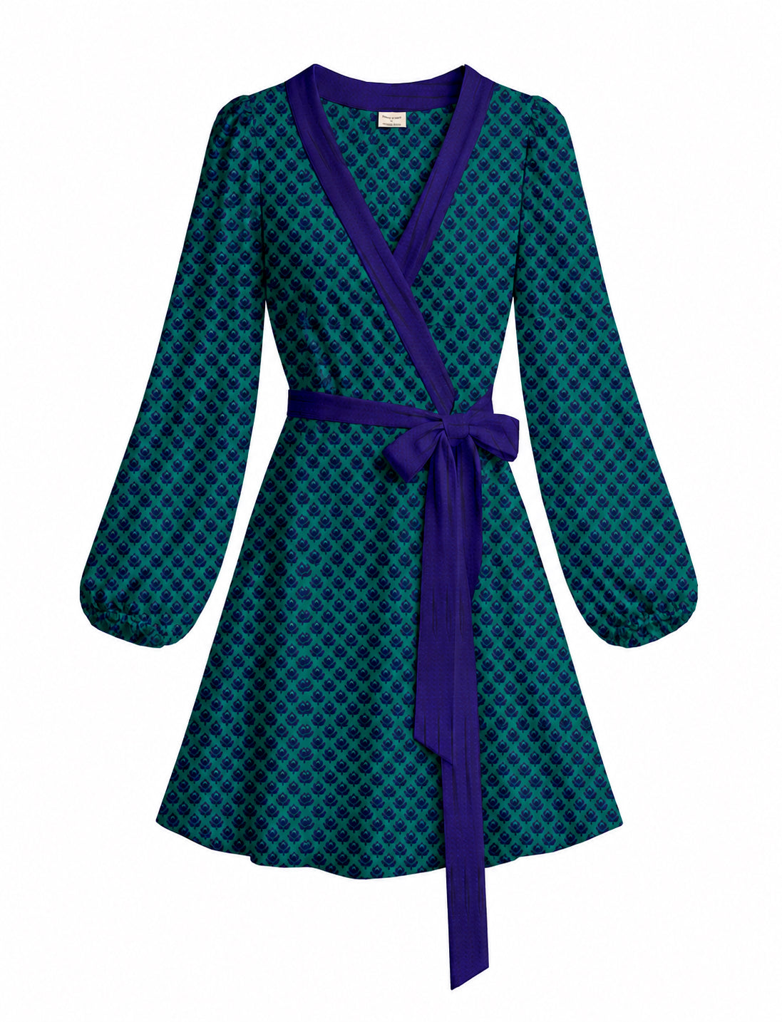 One Of A Kind Recyled Wrap Mini Dress #M10