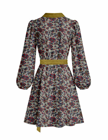 One Of A Kind Recyled Wrap Mini Dress #M14
