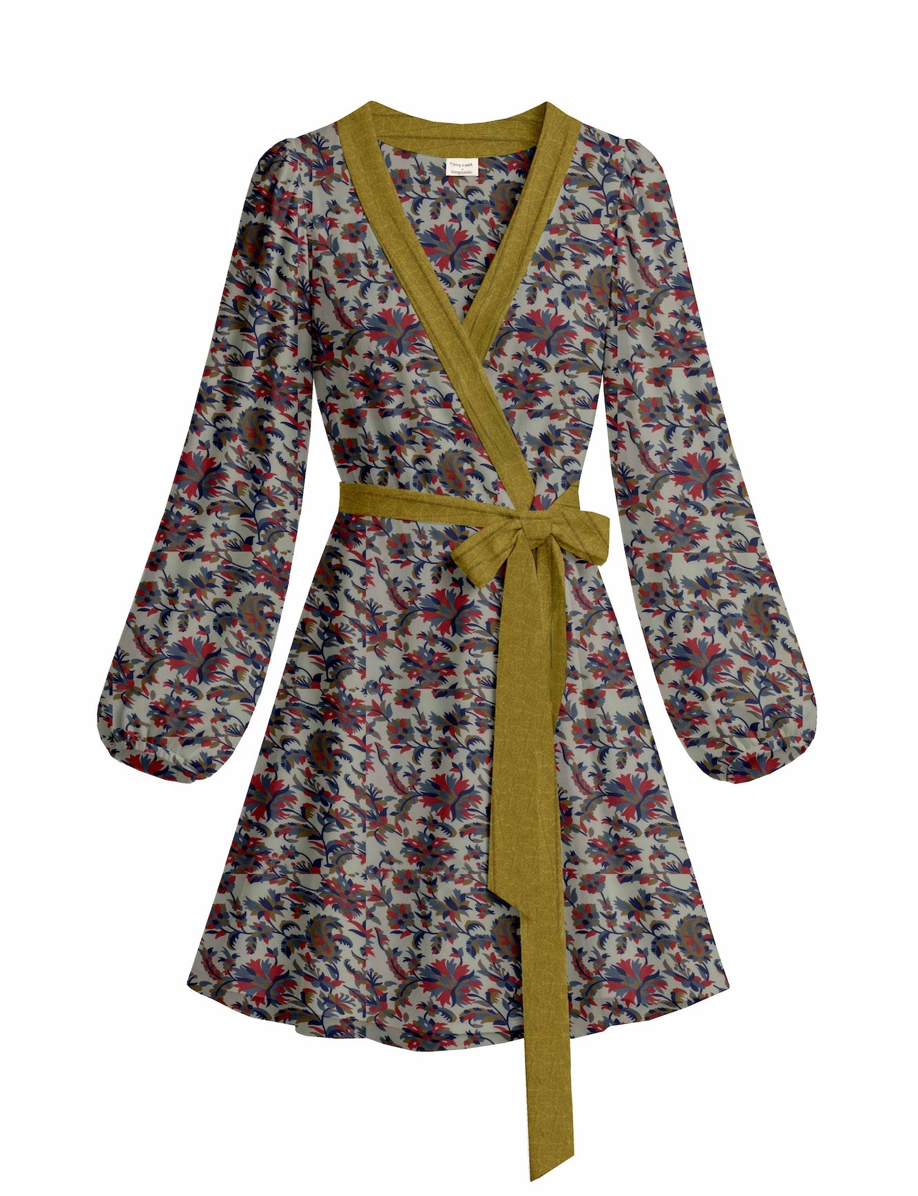 One Of A Kind Recyled Wrap Mini Dress #M14