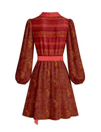 One Of A Kind Recyled Wrap Mini Dress #M17