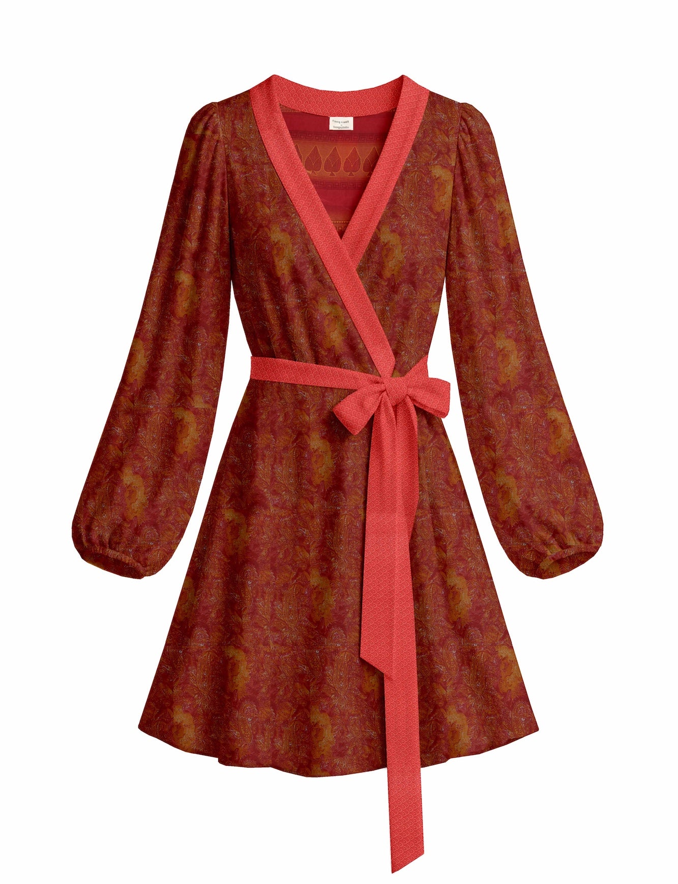 One Of A Kind Recyled Wrap Mini Dress #M17