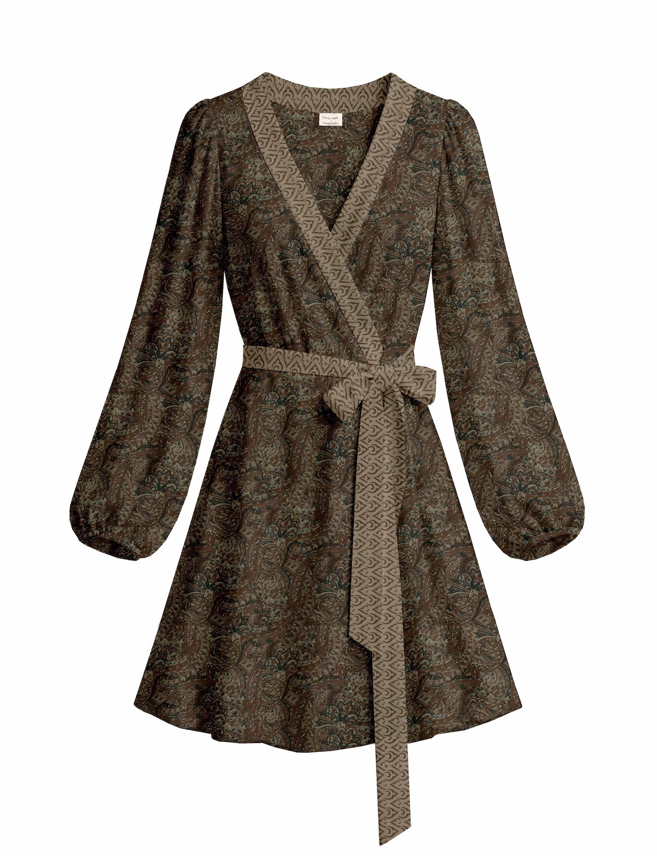 One Of A Kind Recyled Wrap Mini Dress #M18